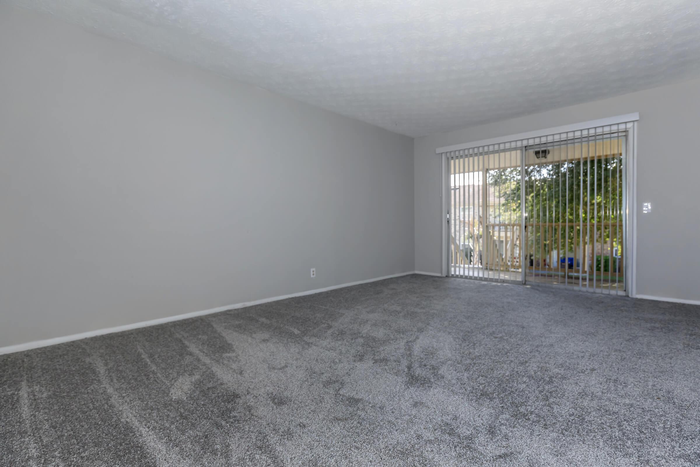 a room with a large window