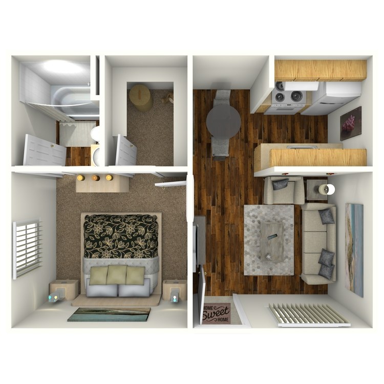 Floor plan image of Junior 1 Bed 1 Bath