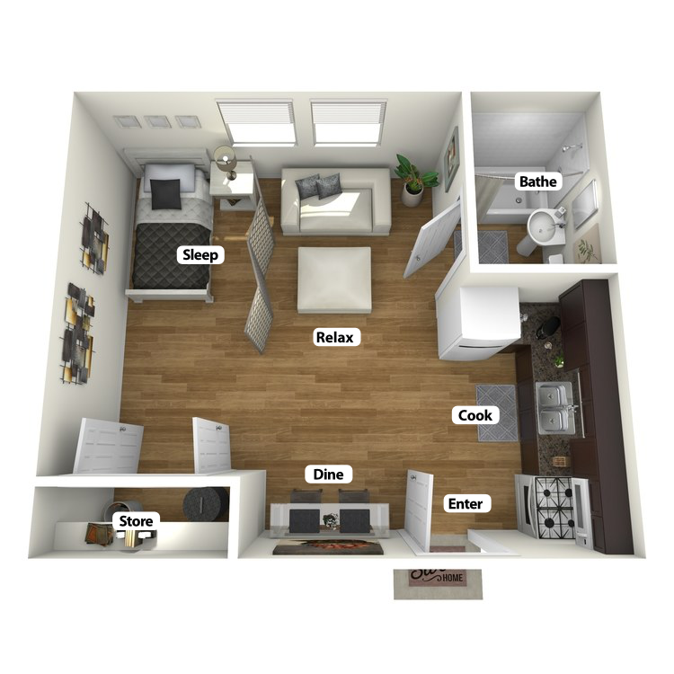Floor plan image of Schmidlin Studio