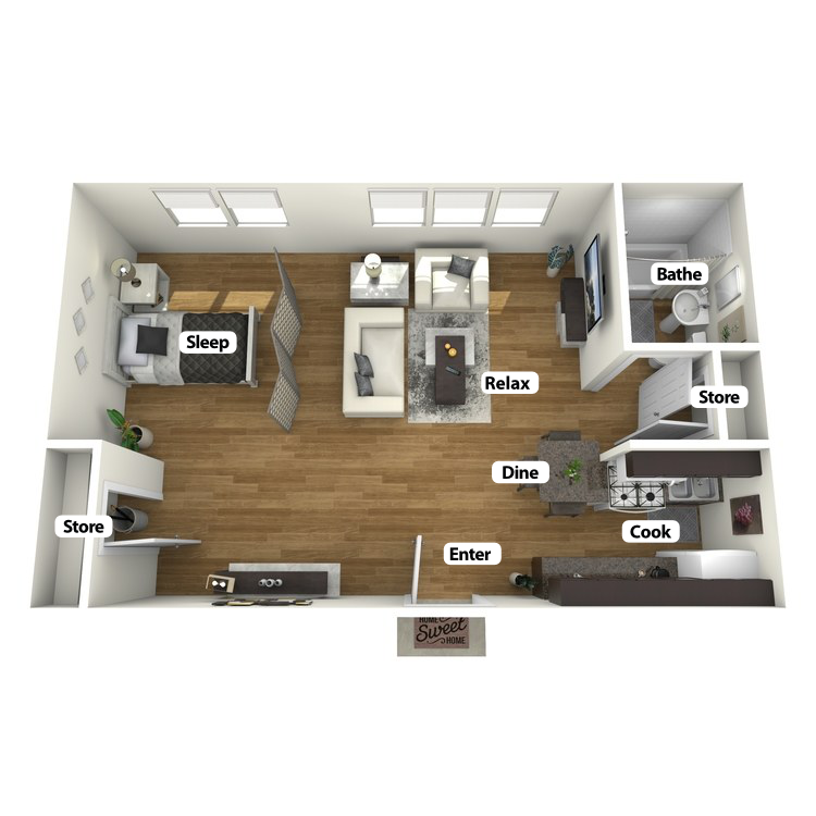 Floor plan image of The Julian Room Studio