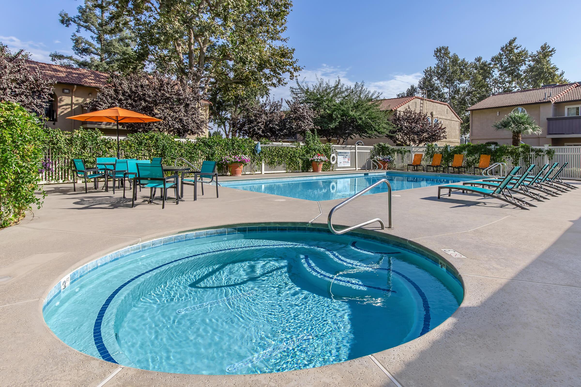 a group of people in a pool