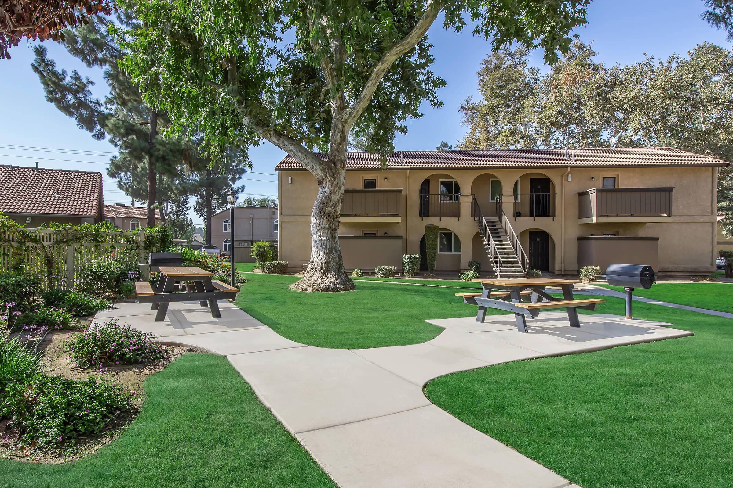 a large lawn in front of a building