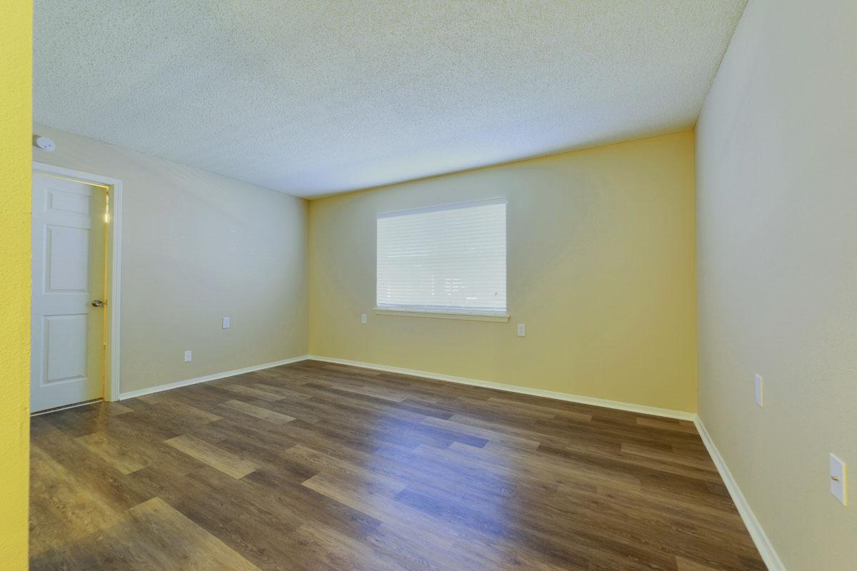 a room with a wood floor