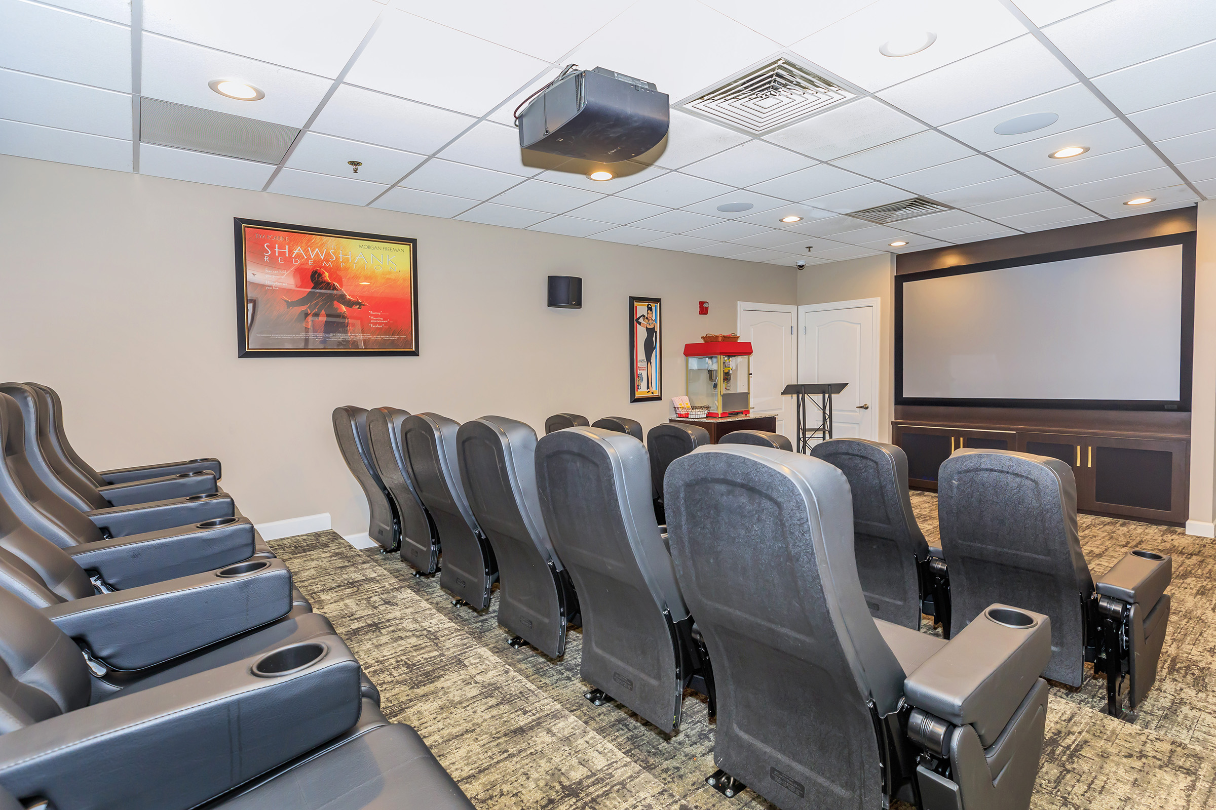 a room filled with furniture and a tv