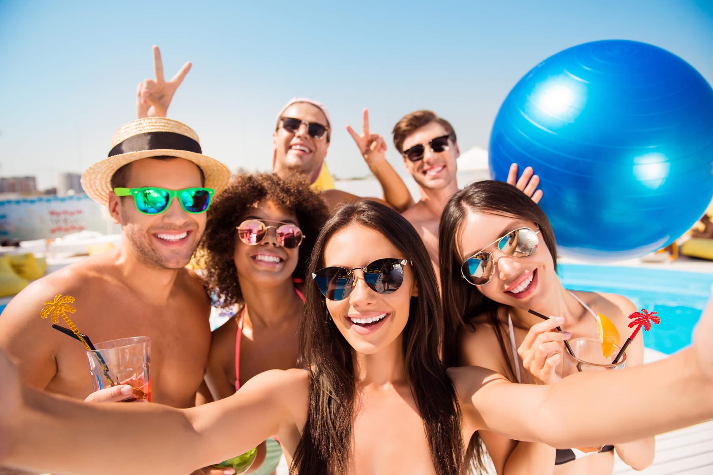 a group of people posing for the camera