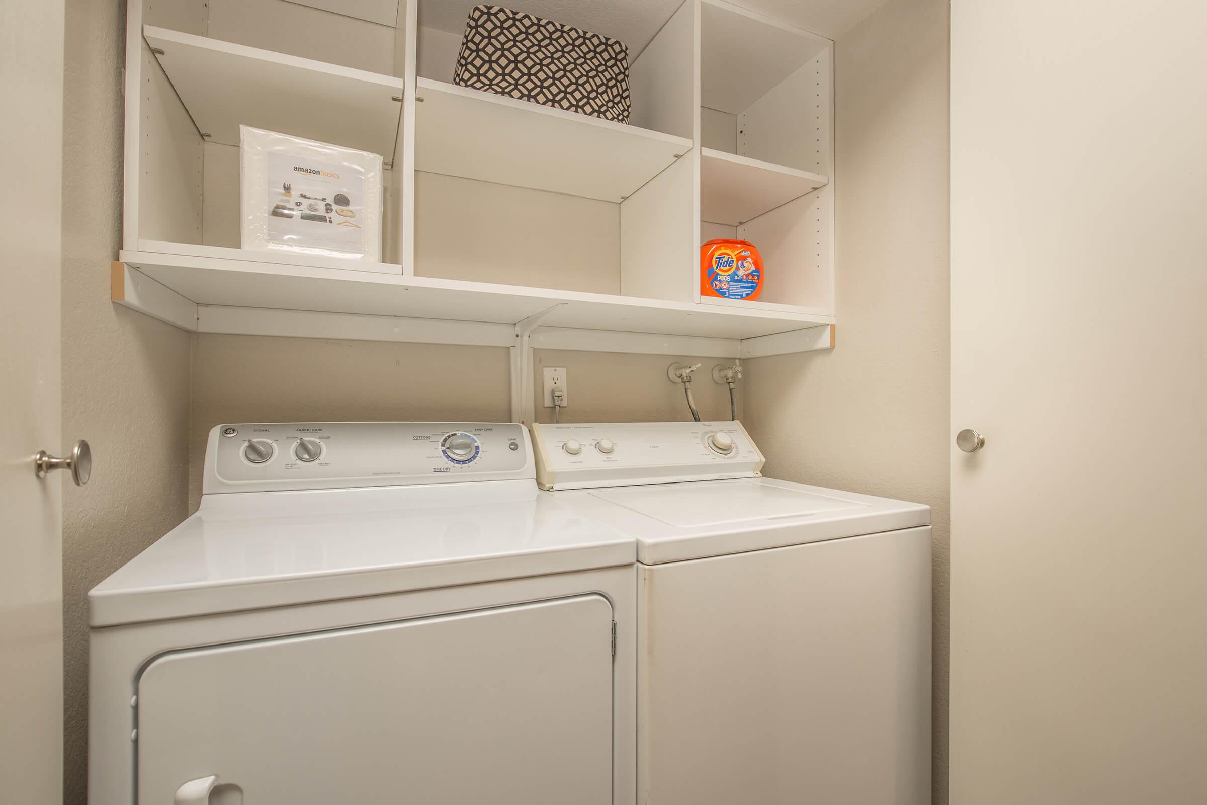 Full-sized washer and dryer in apartment home for rent at Sunset Hills