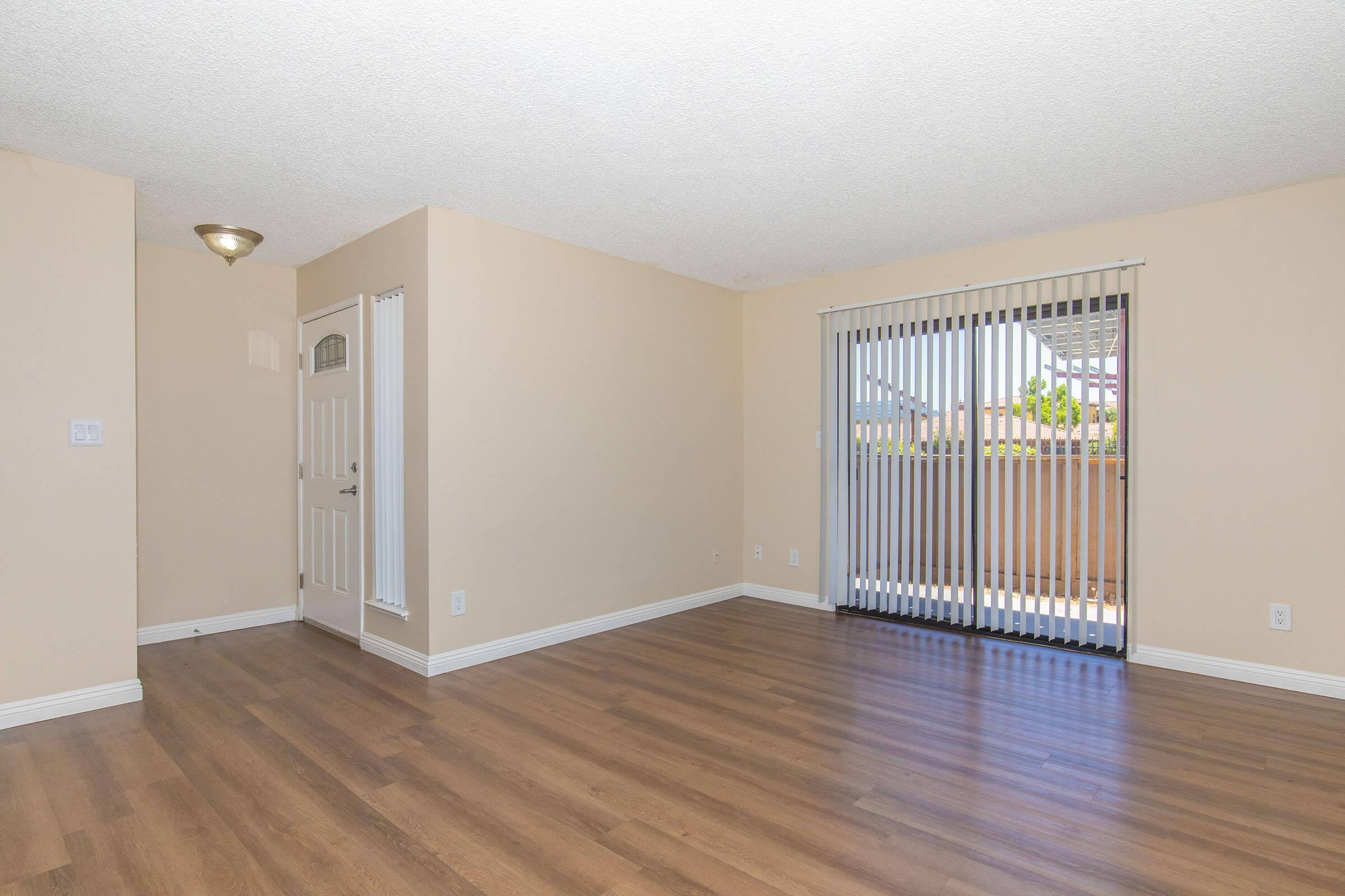 a room with a wood floor