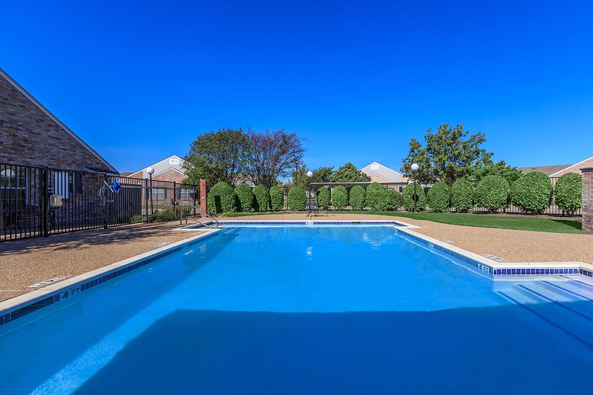 a blue pool of water