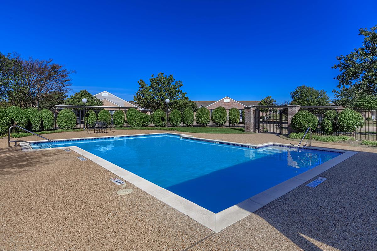 a blue pool of water