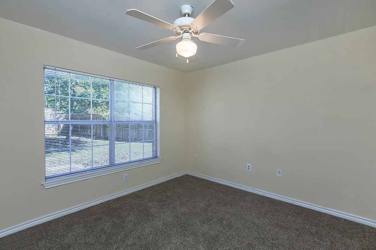a room with a large window