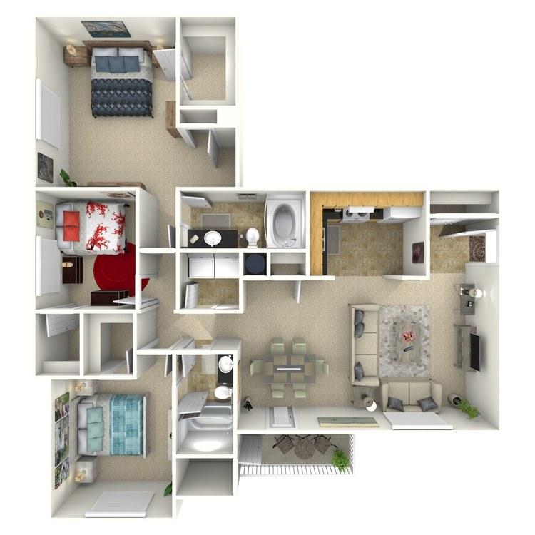 Floor plan image of 3A
