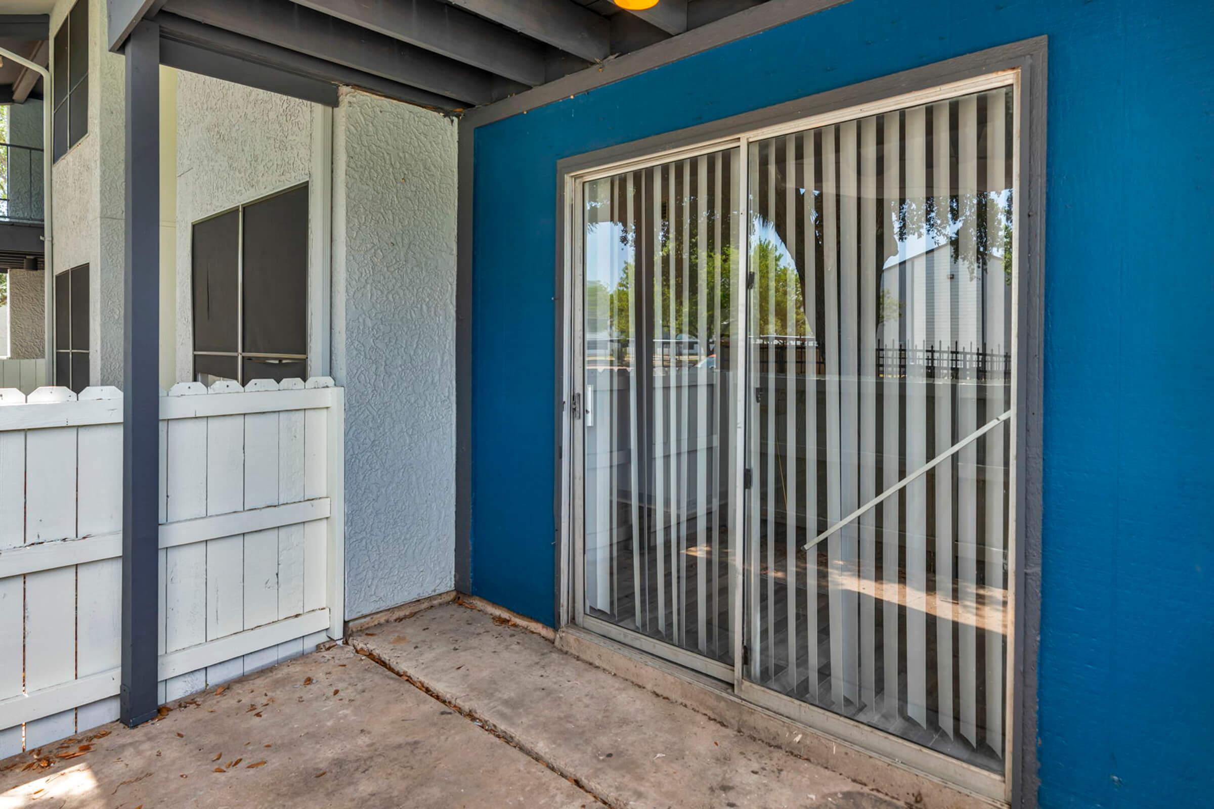 a gate in front of a door