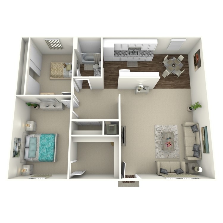 Floor plan image of 2 Bed 1 Bath C