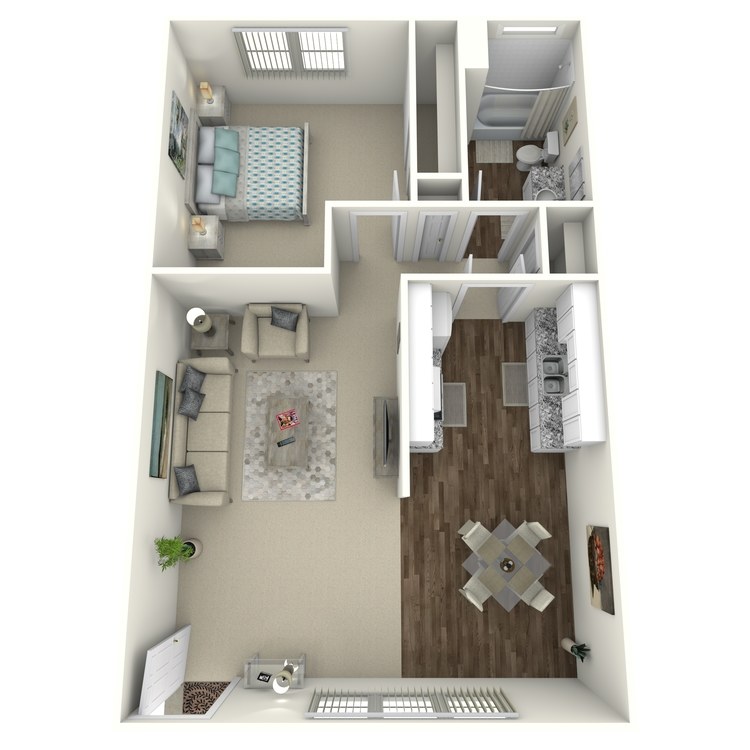 Floor plan image of 1 Bed 1 Bath B