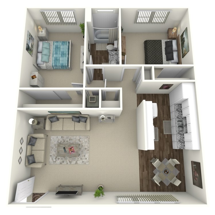 Floor plan image of 2 Bed 1 Bath A