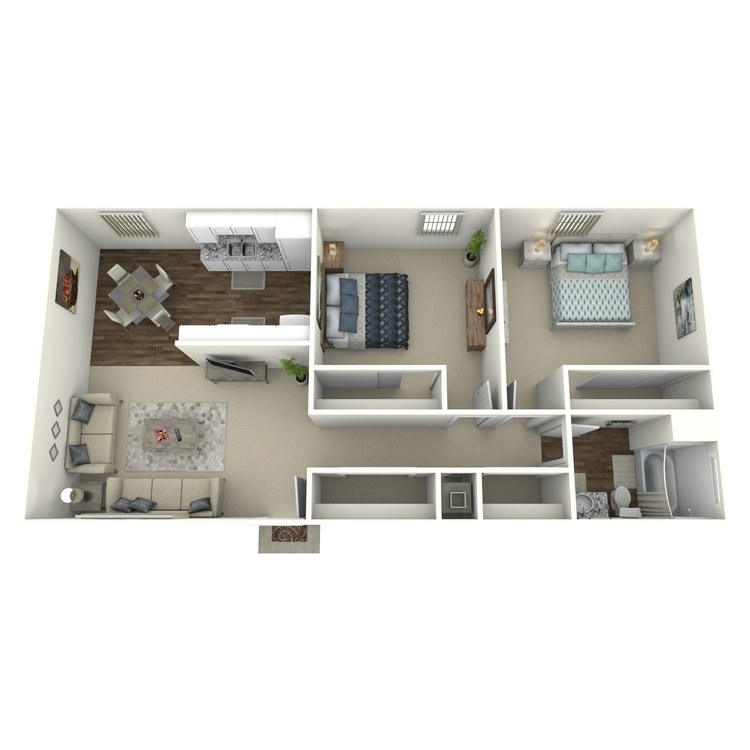 Floor plan image of 2 Bed 1 Bath B