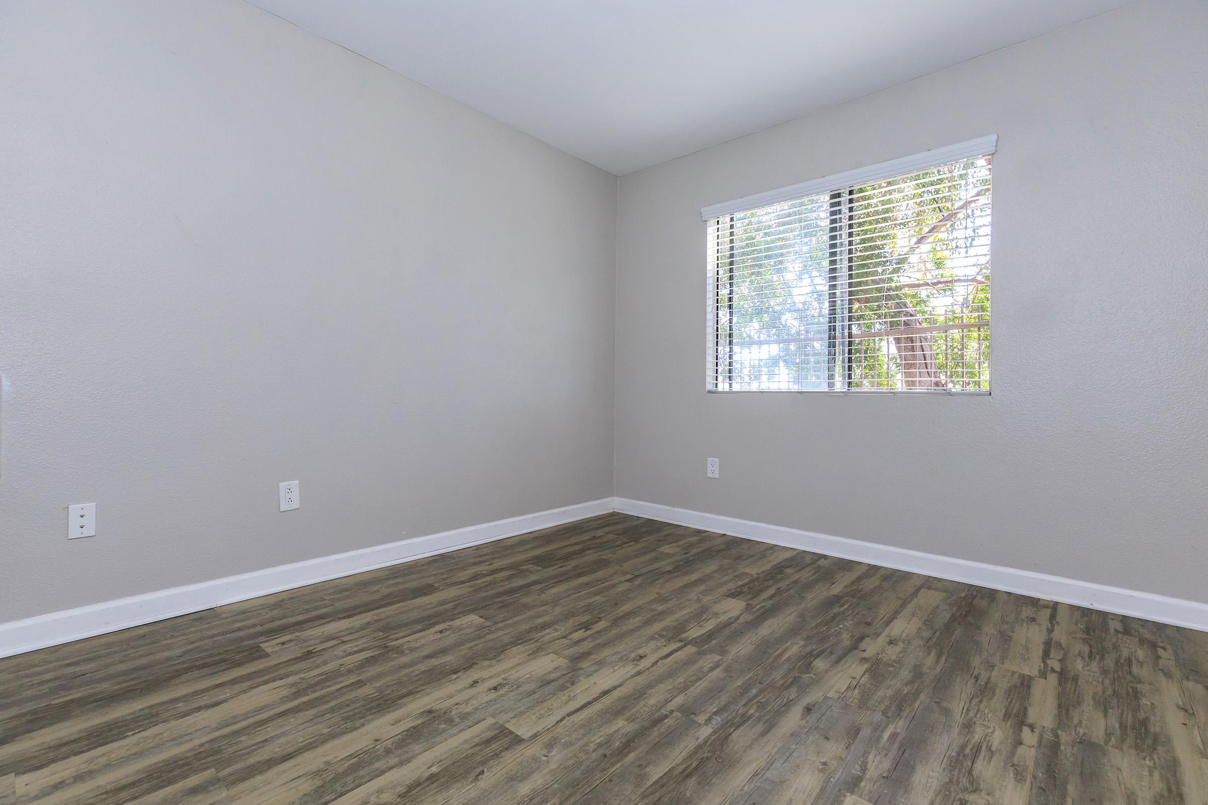 a room with a large window