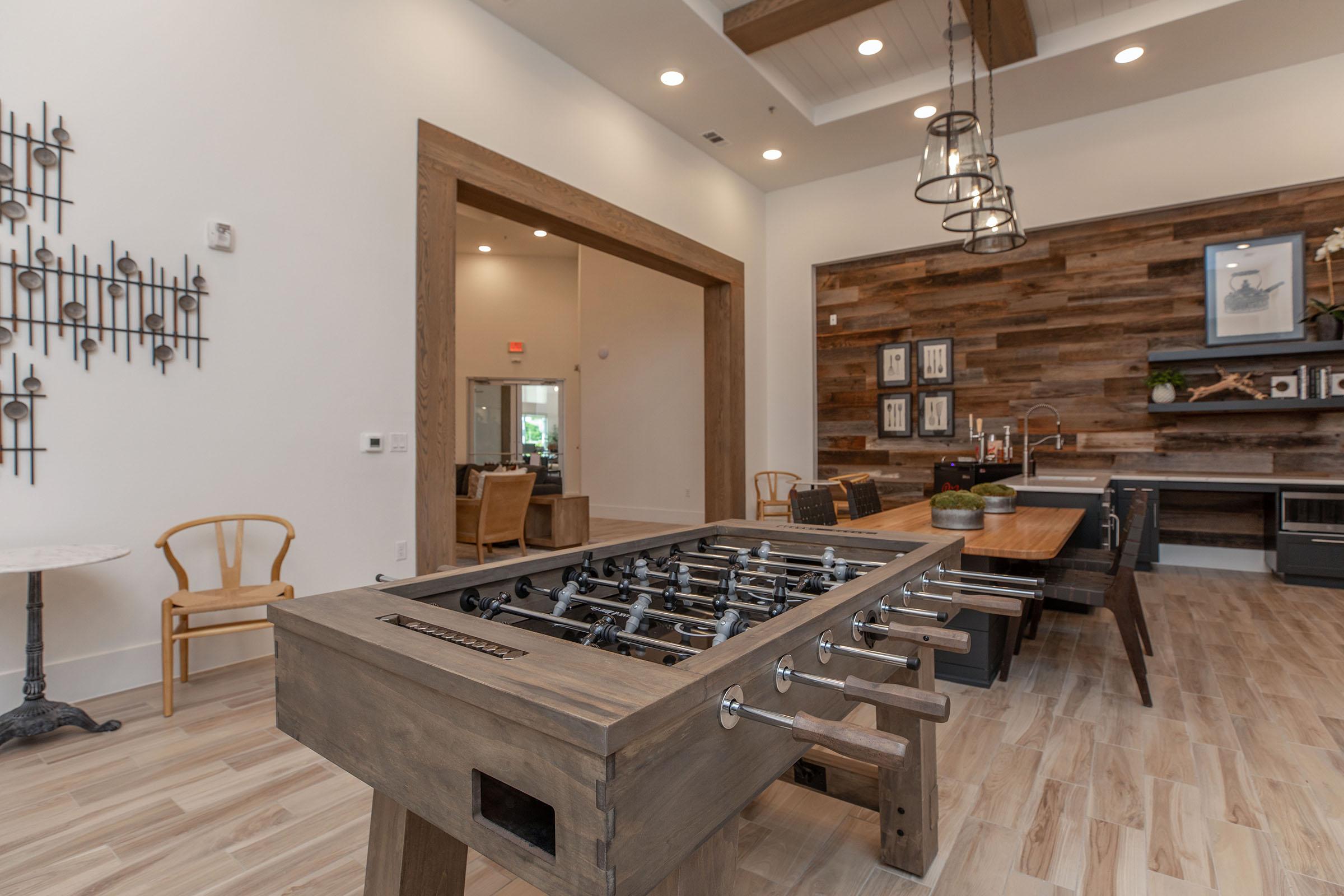 a room filled with furniture and a fireplace
