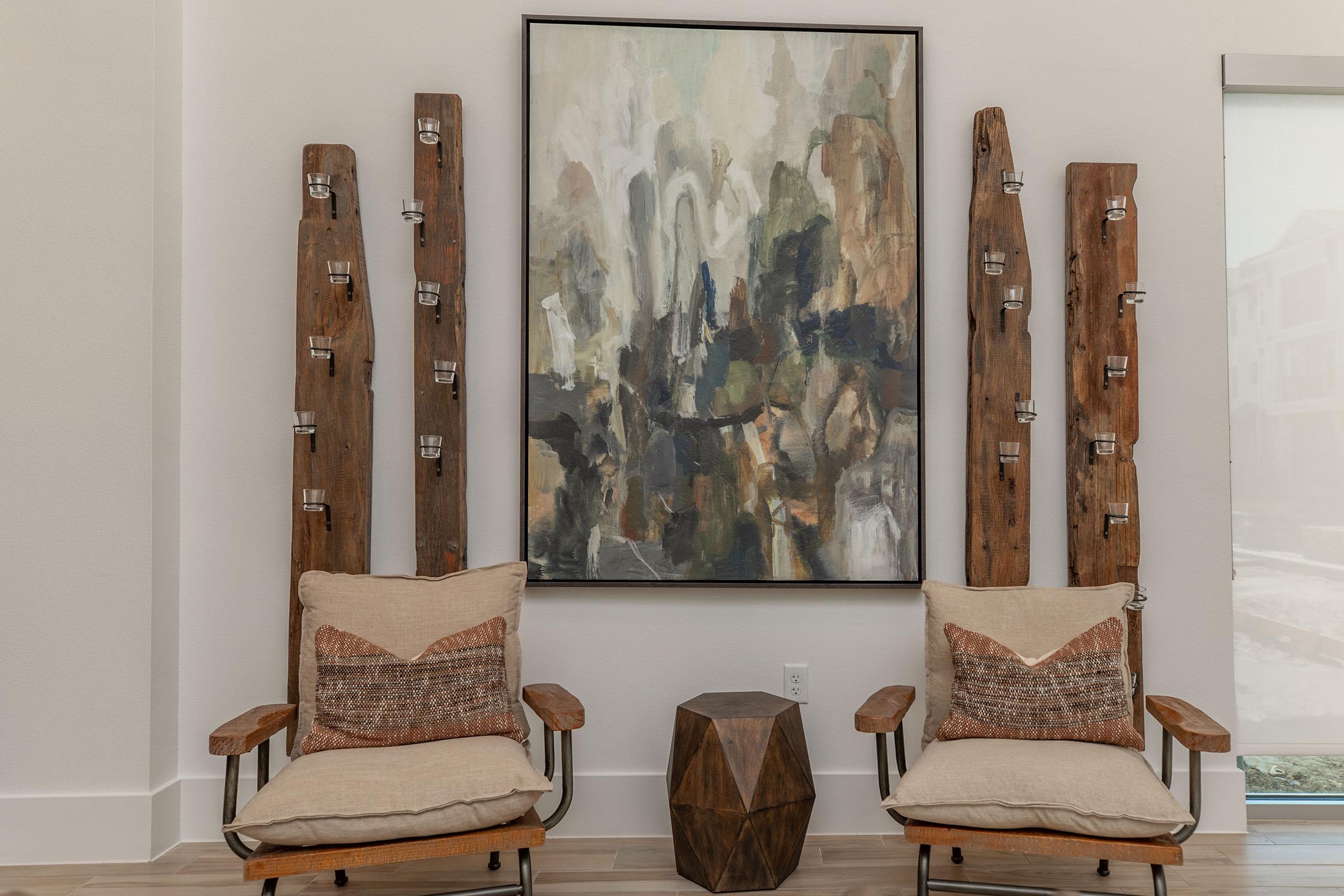 an old photo of a living room