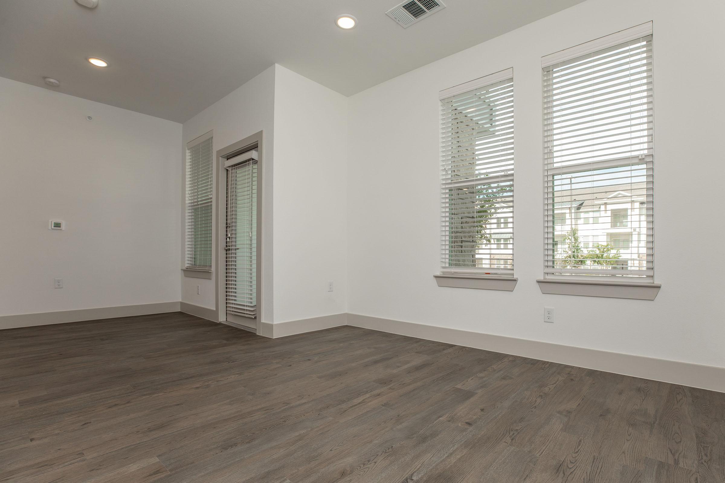 a room with a large window