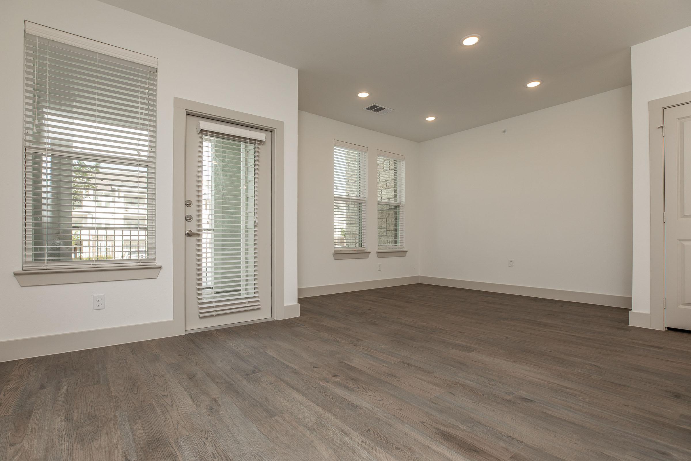 a room with a large window