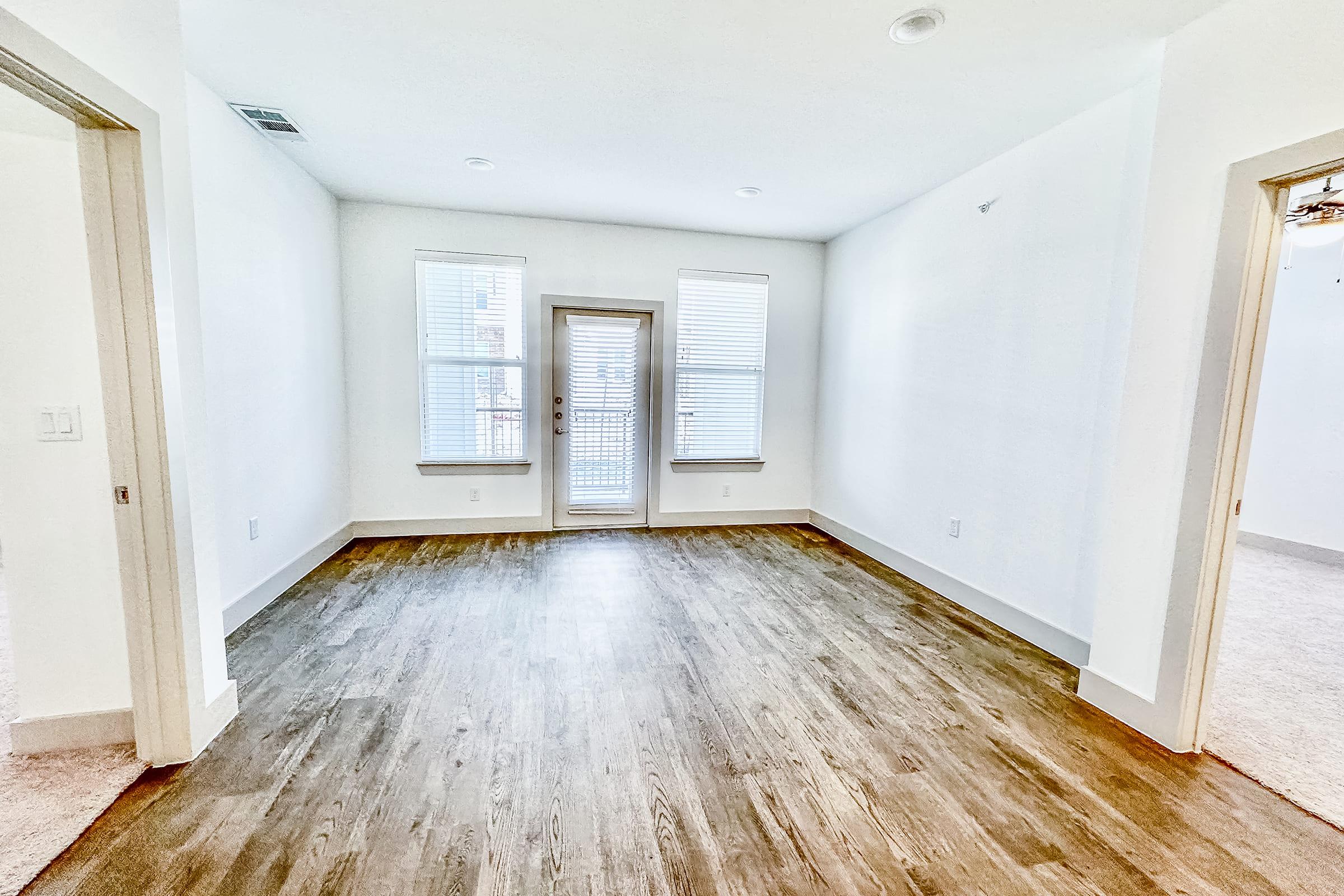 a double door in a room