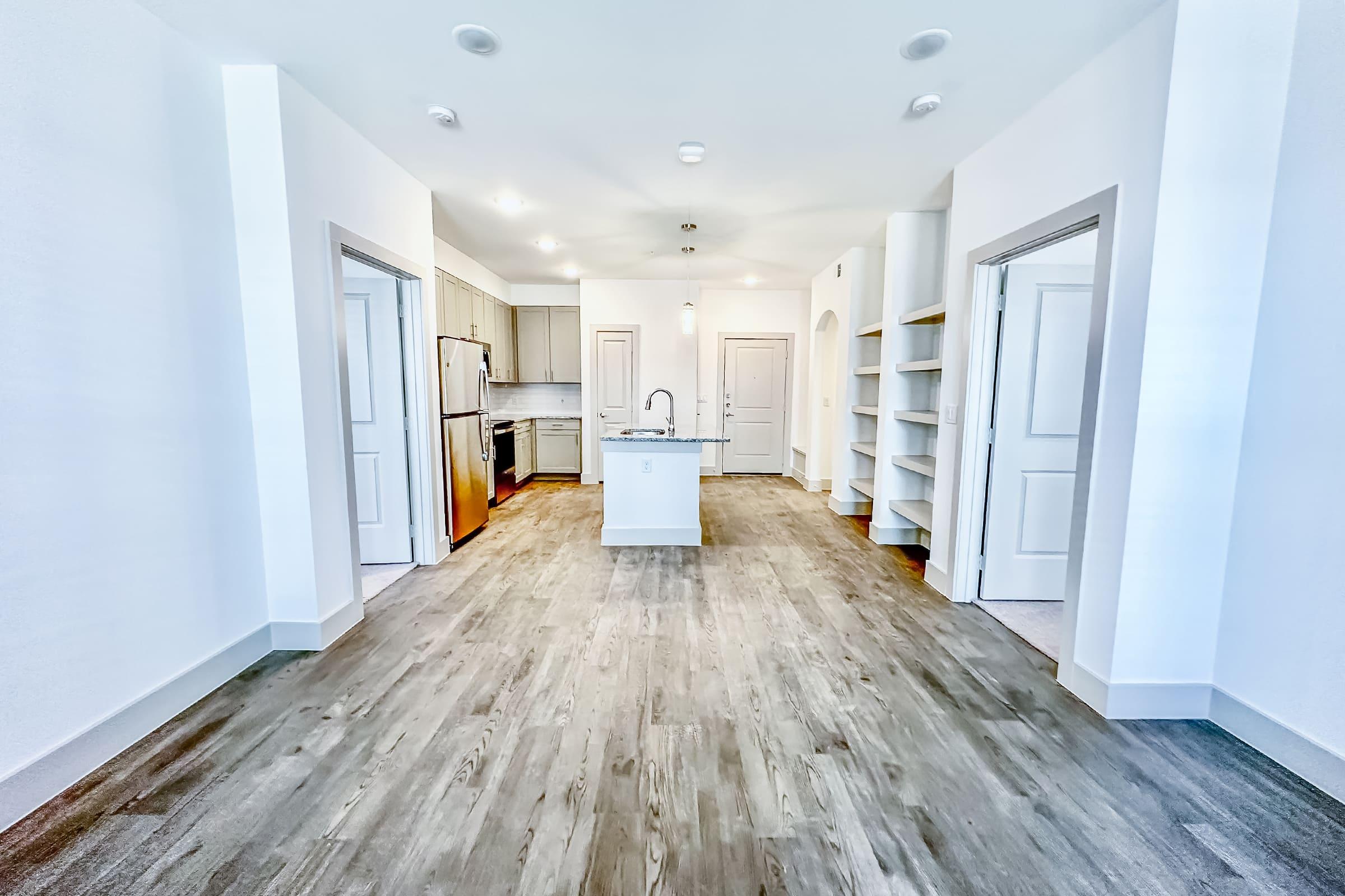 a room with a wooden floor