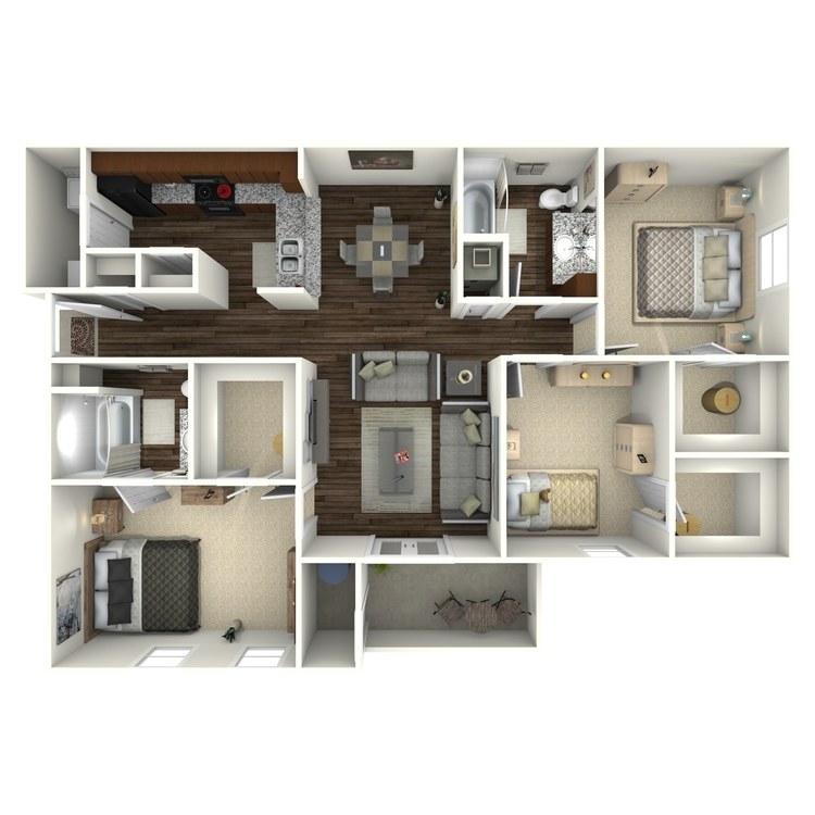 Floor plan image of 3 Bed 2 Bath