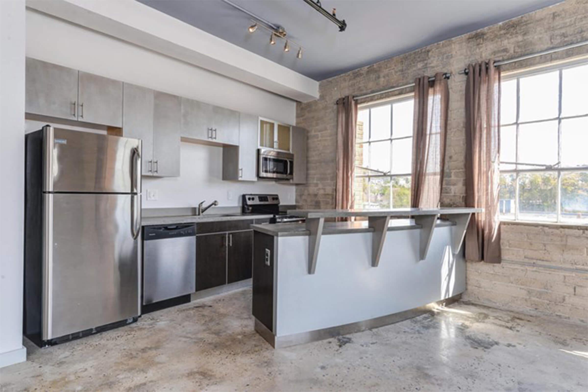 Beautiful interiors at The Lofts at South Slope in Asheville, North Carolina.