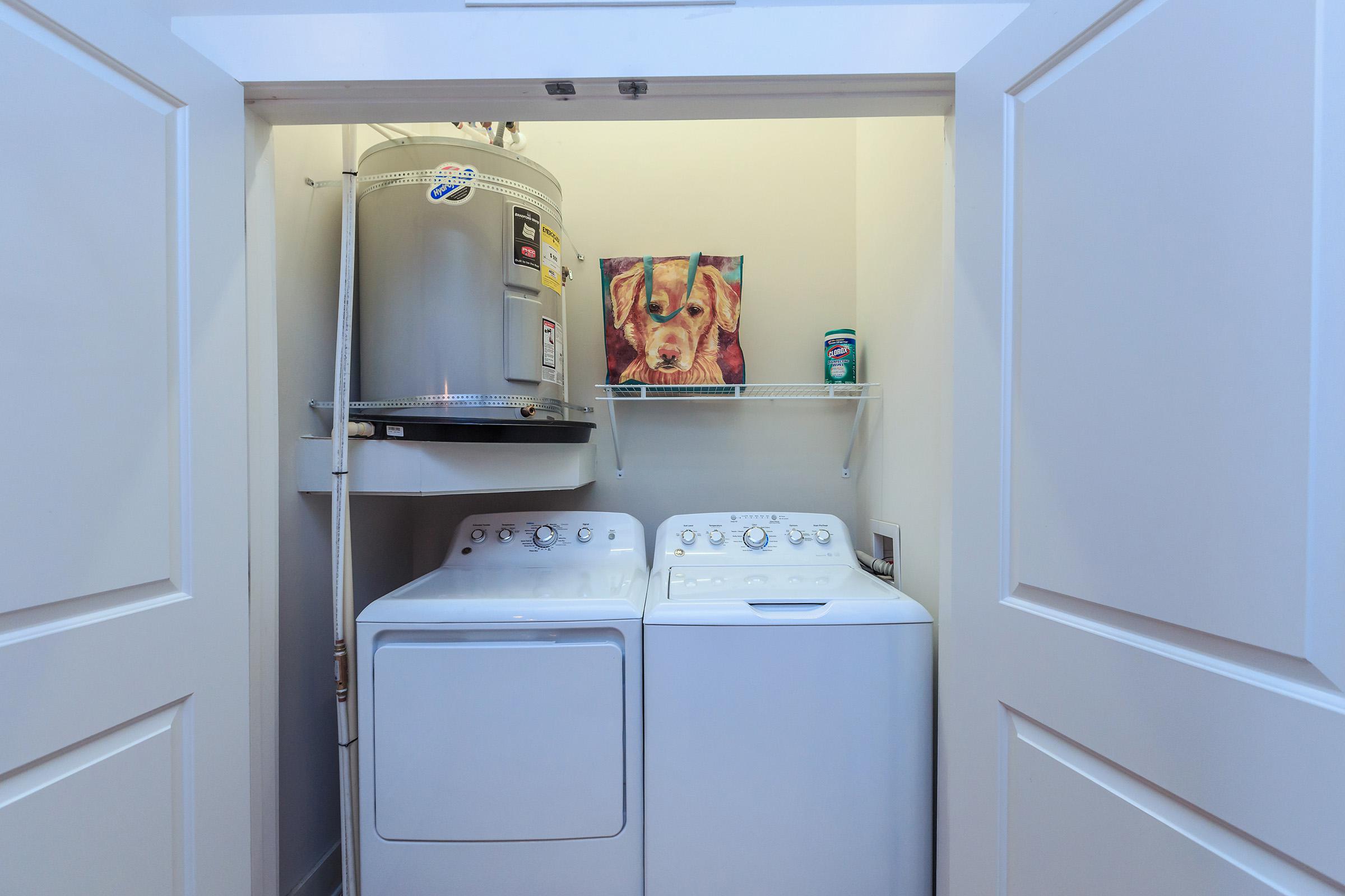 Washer and dryer connections in every home at The Lofts at South Slope in Asheville, North Carolina.