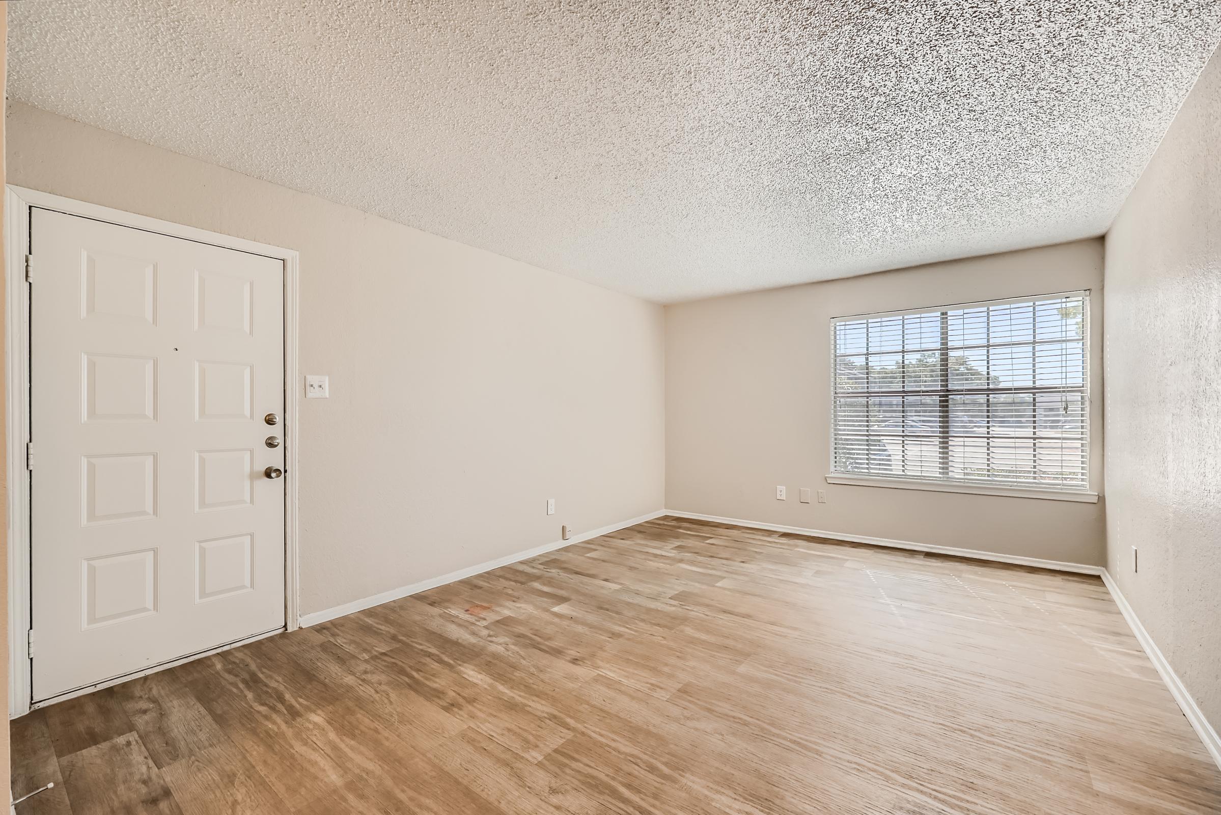 a room with a wood floor