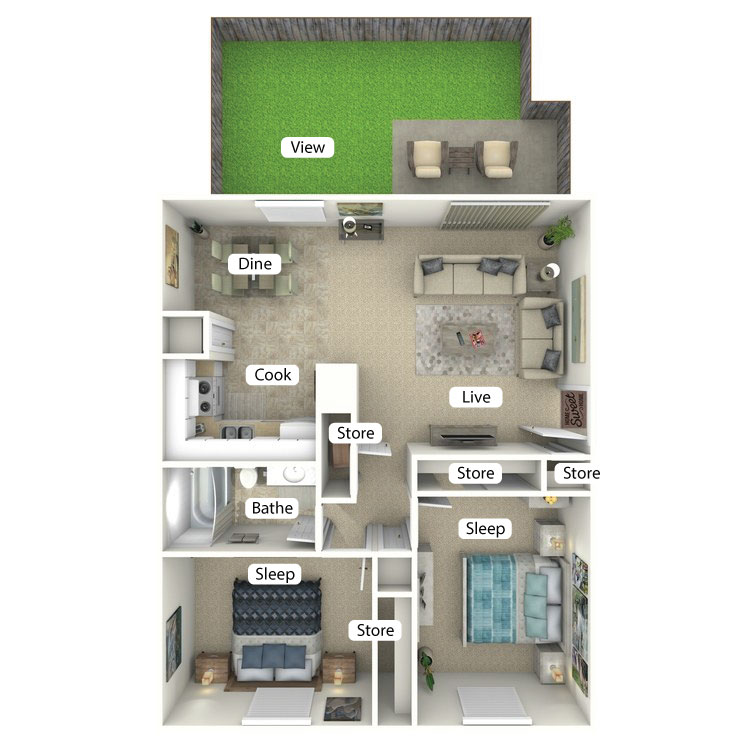 Floor plan image of The Beach
