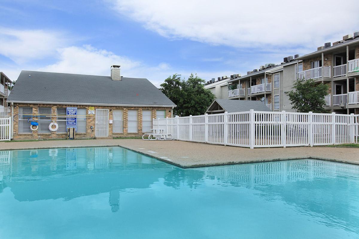 a small house in a pool of water