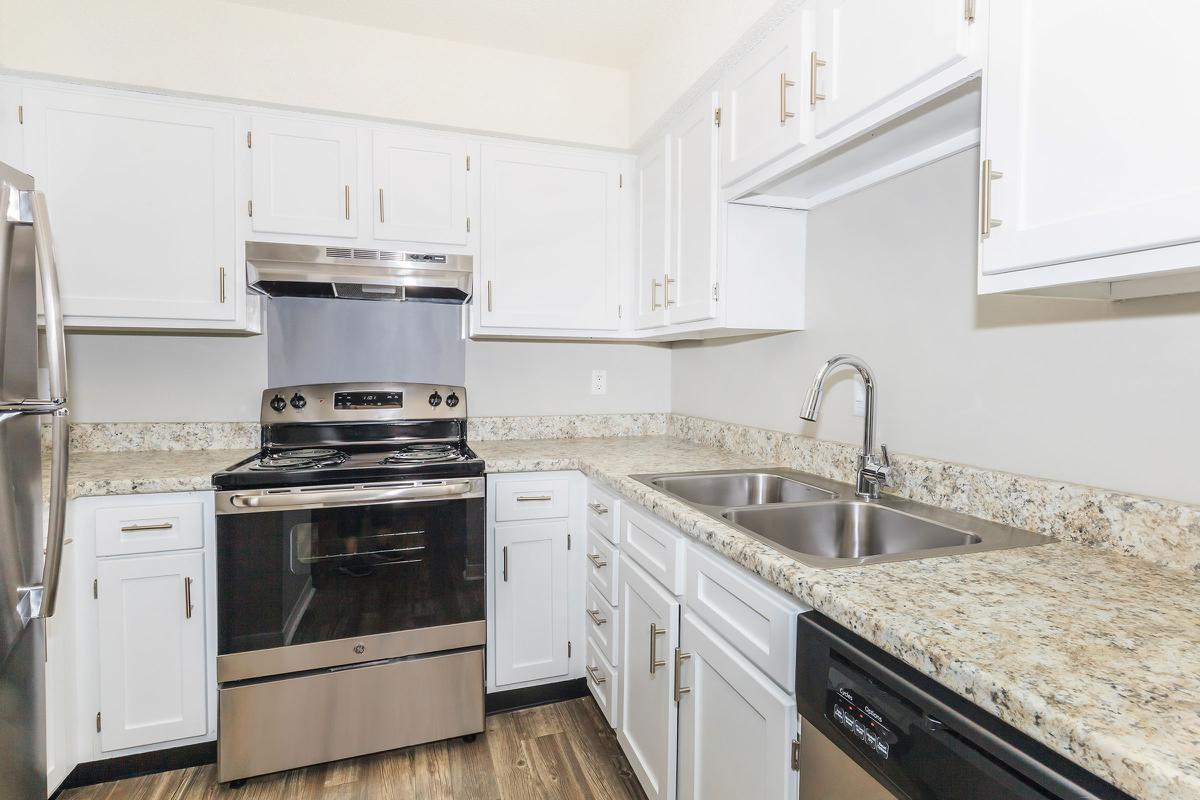 Stainless steel appliances and granite countertops await you in your kitchen in Nashville, Tennessee.