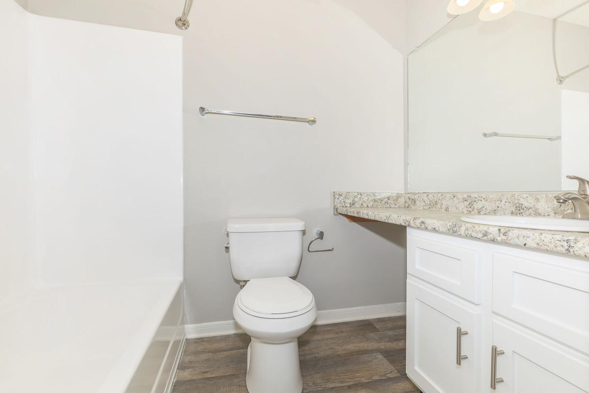 Bright bathroom with beautiful countertops