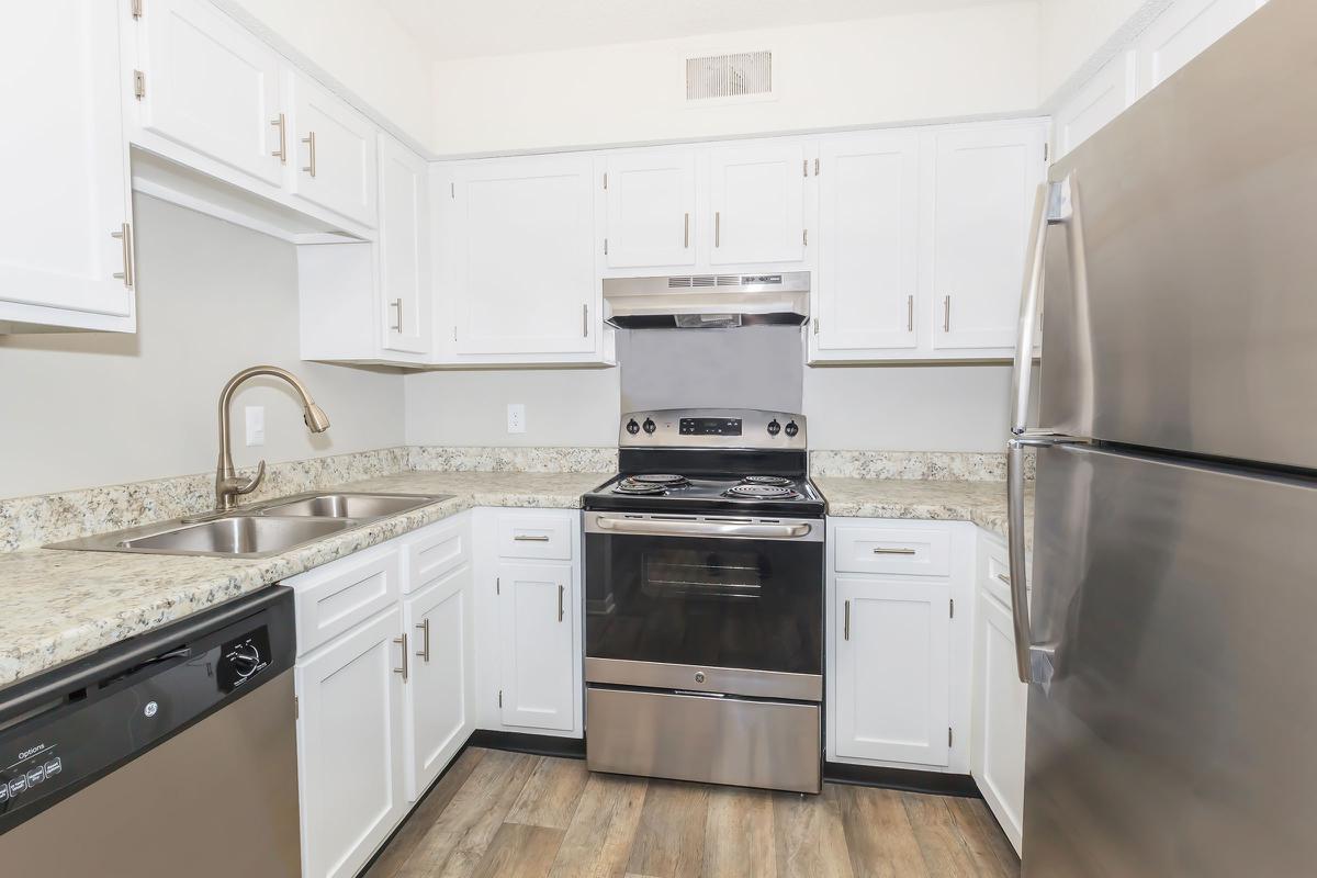 Kitchen with modern stainless steel appliances