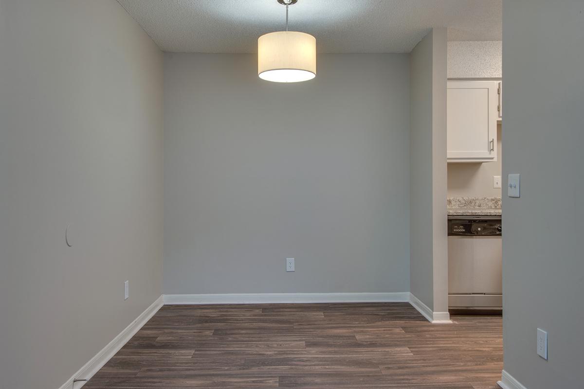 Overhead lighting above vinyl hardwood floors