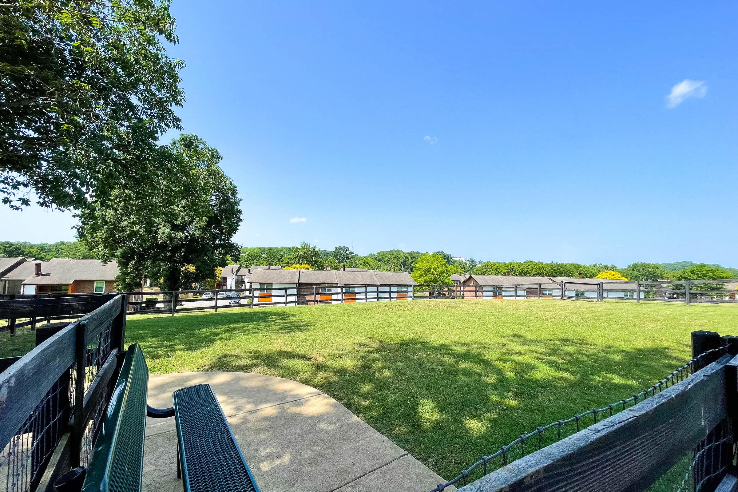 a bench in a park