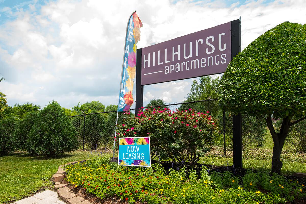 Monument Sign at Hillhurst Apartments