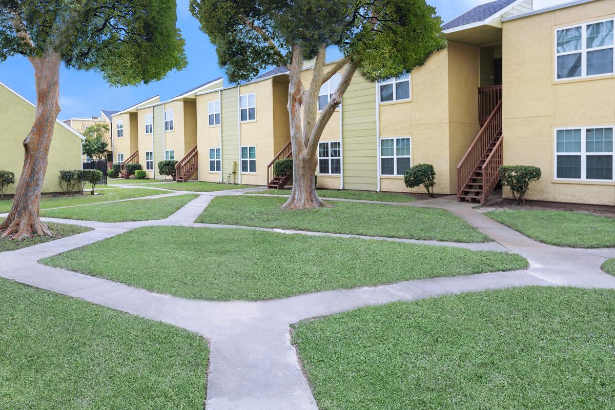 a large lawn in front of a house