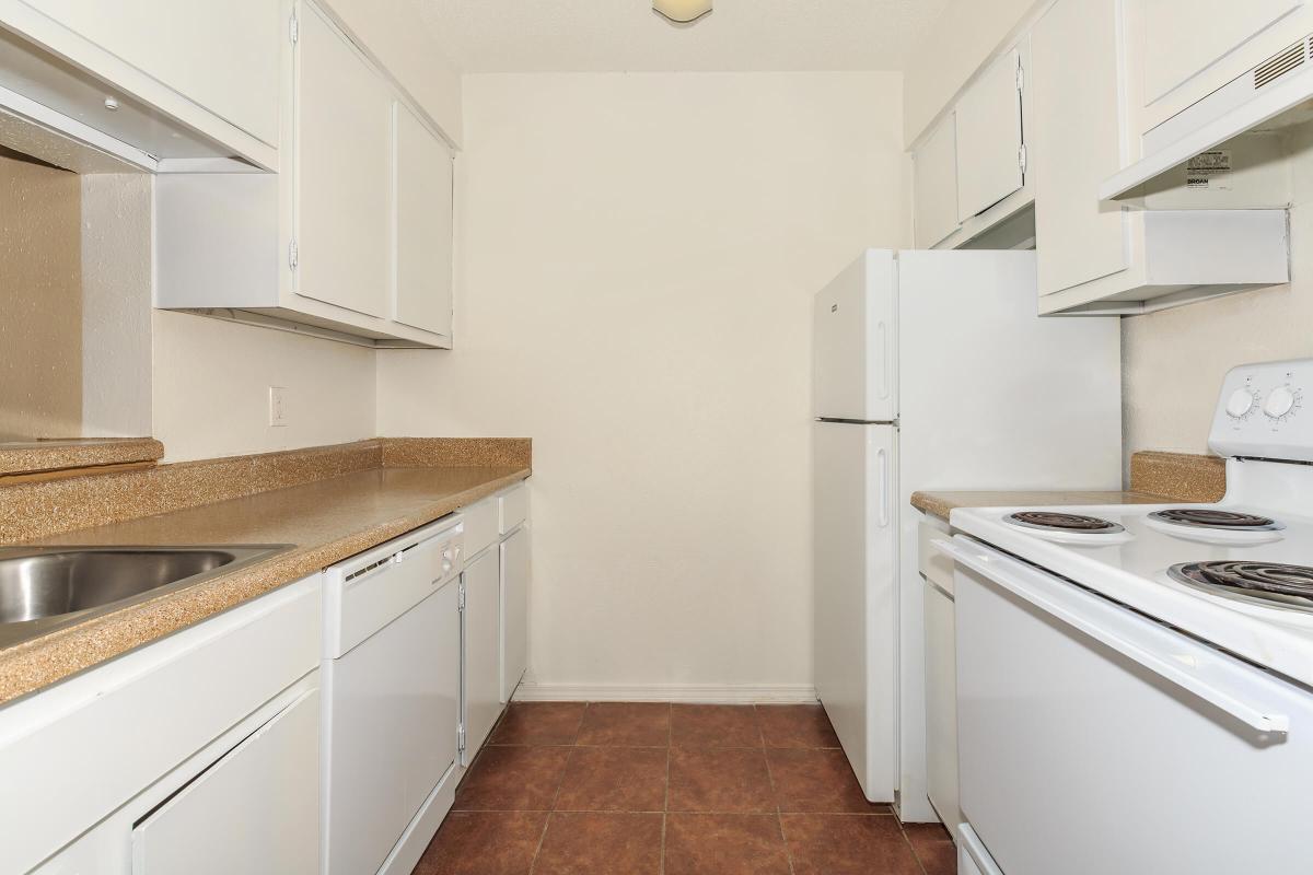 a kitchen with a stove sink and refrigerator