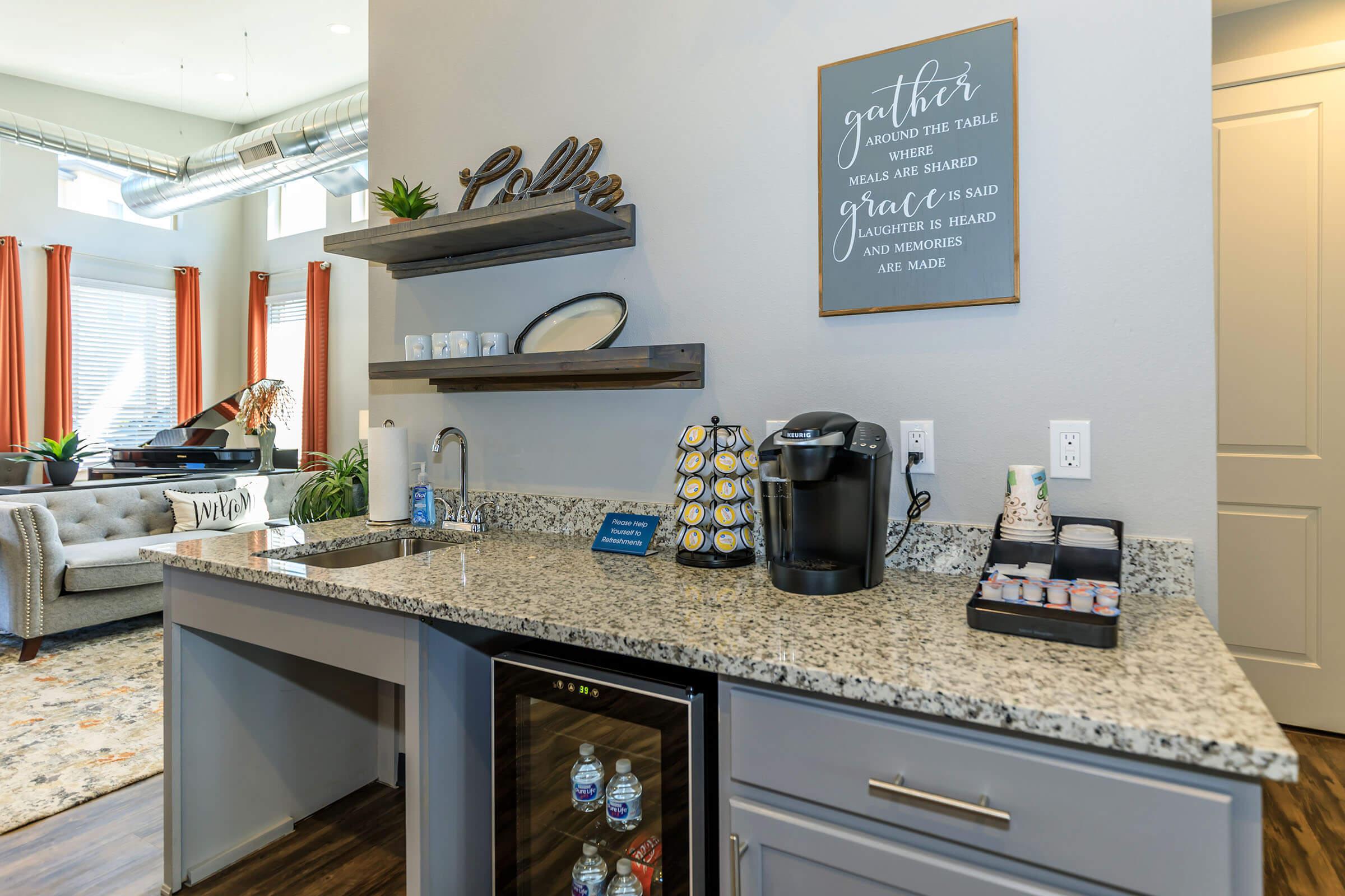 a view of a kitchen