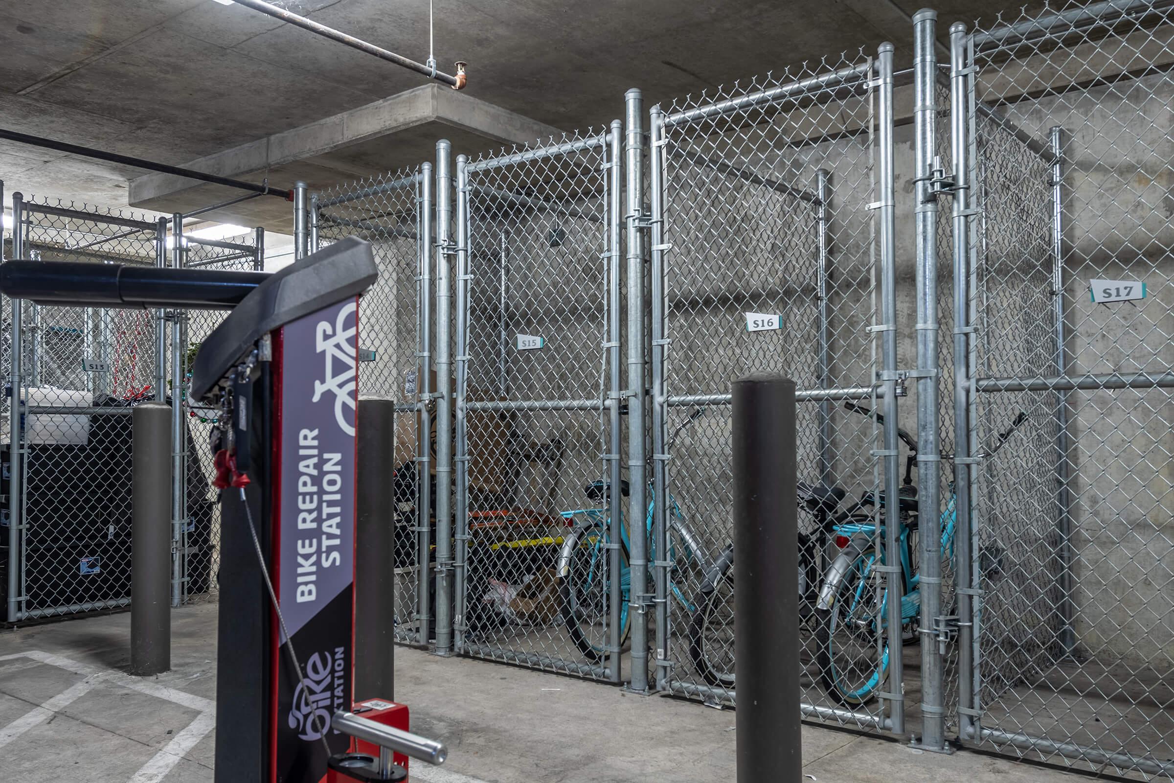 a gate in front of a building