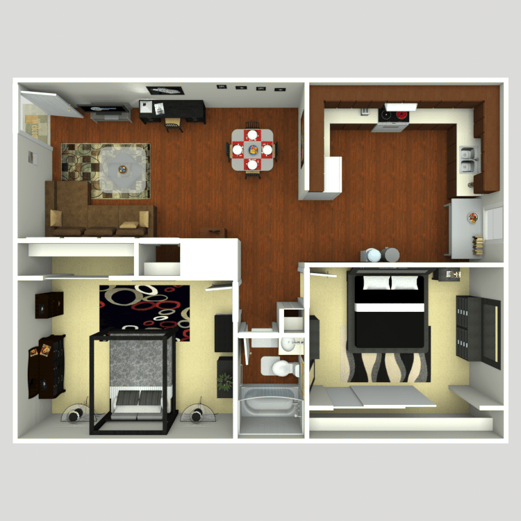 Floor plan image of 2 Bed 1 Bath