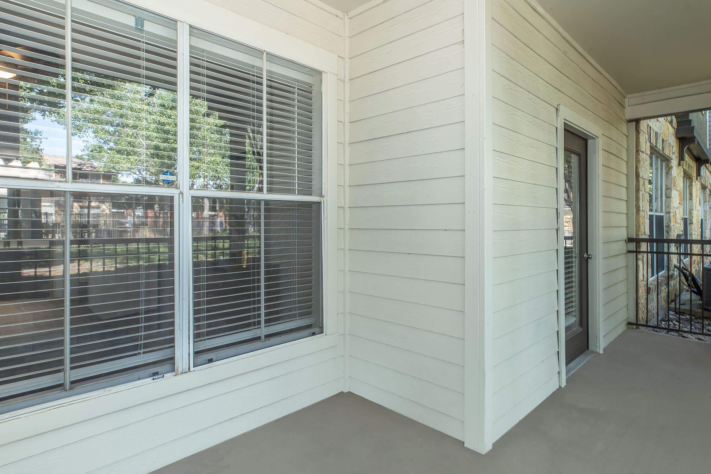 a room with a large window