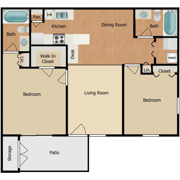 Floor plan image of 2 Bedroom
