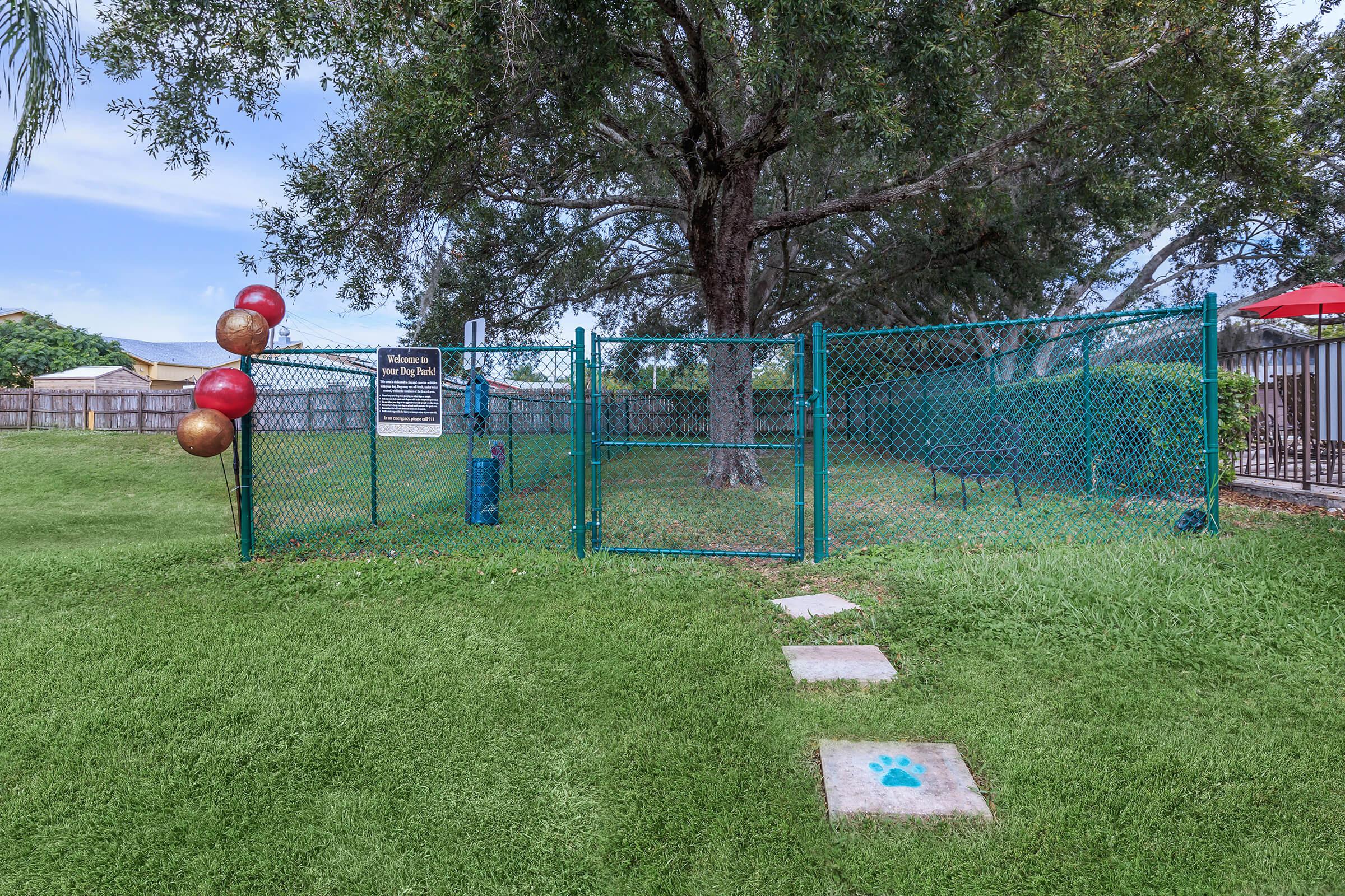 a yard with grass and trees