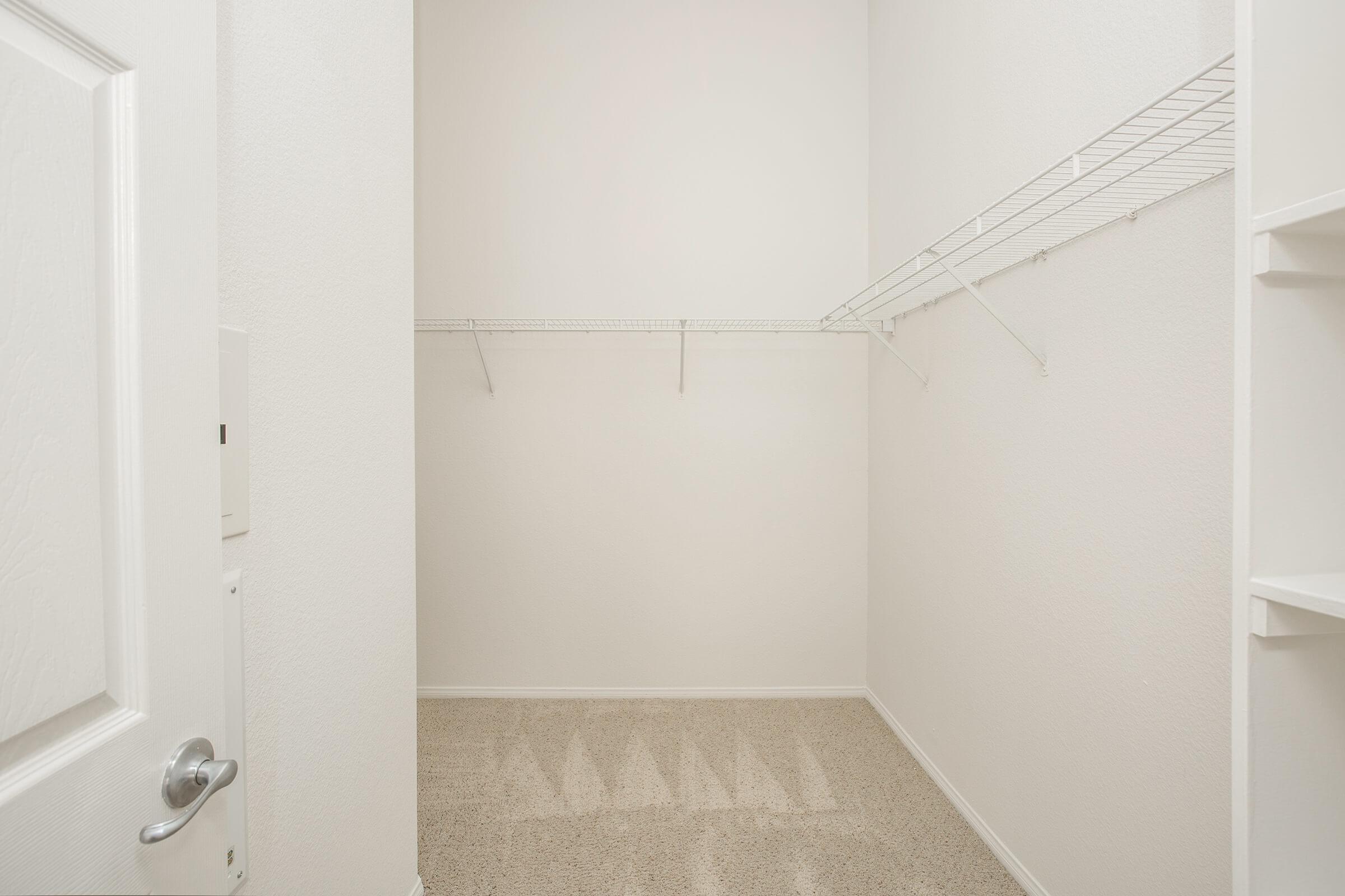 Unfurnished walk-in closet