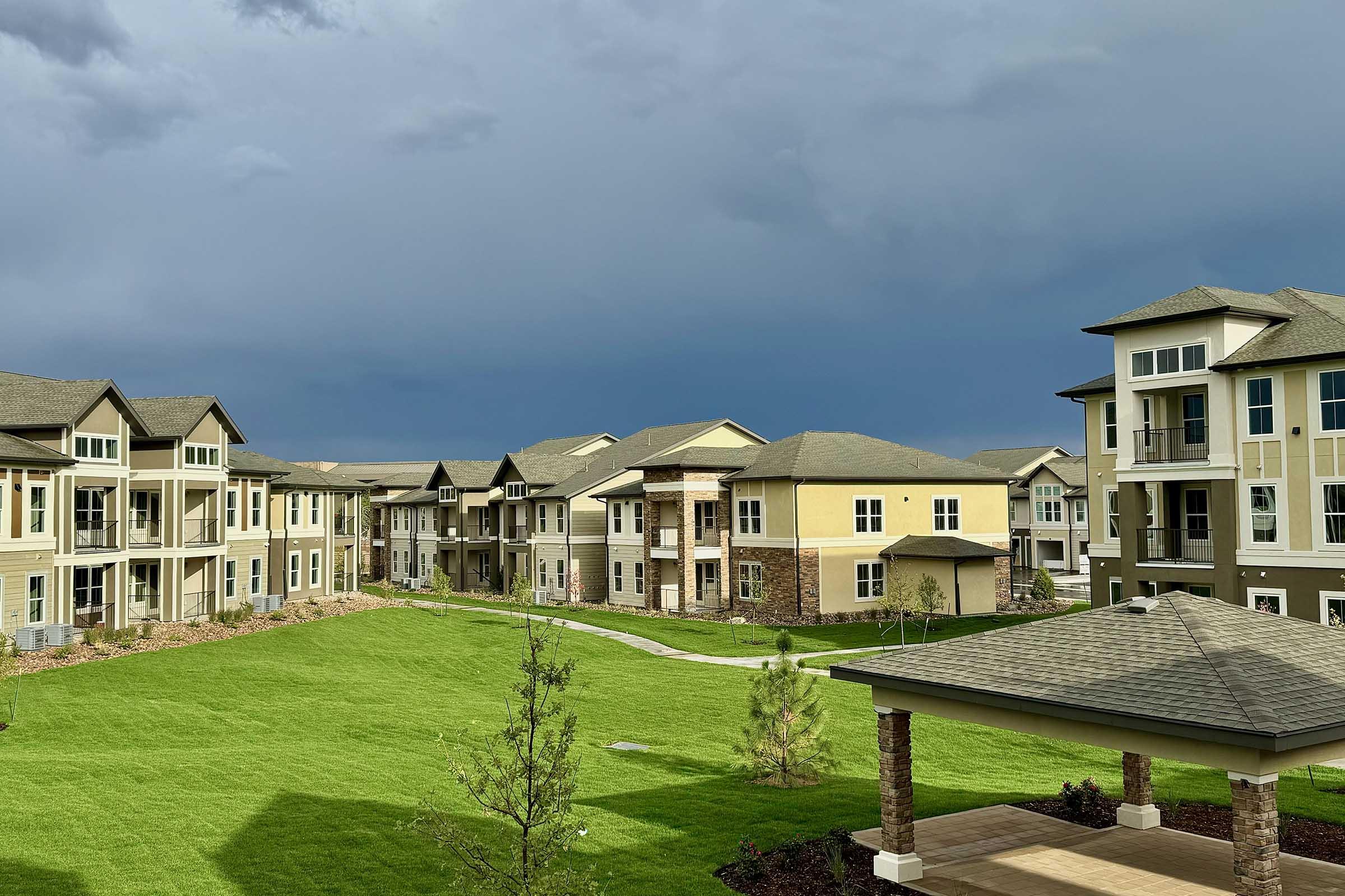 a large lawn in front of a house