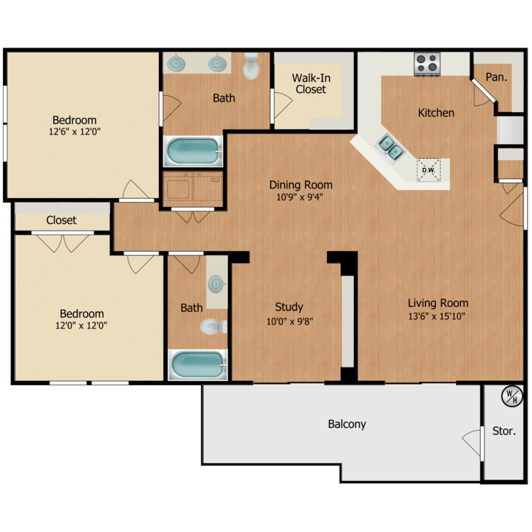 Floor plan image of Adobe
